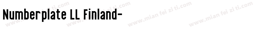 Numberplate LL Finland字体转换